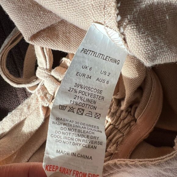 PrettyLittleThing Tan Crop Top and Skirt Set - Picture 13 of 13